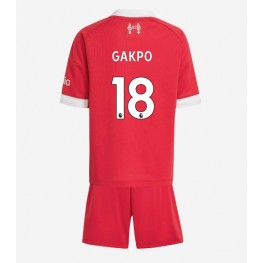 Liverpool Cody Gakpo #18 Thuis tenue Kids 2025-26 Korte Mouw (+ Korte broeken)